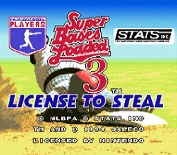 Super Bases Loaded 3 - License to Steal (USA) screen shot title